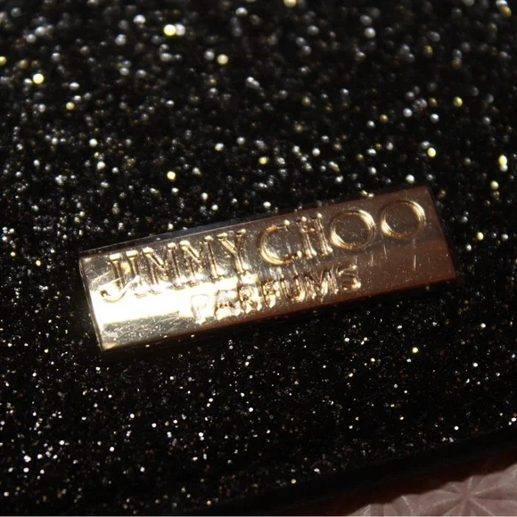 Jimmy Choo Wallet Coin Purse Black Glitter New - Picture 3 of 8